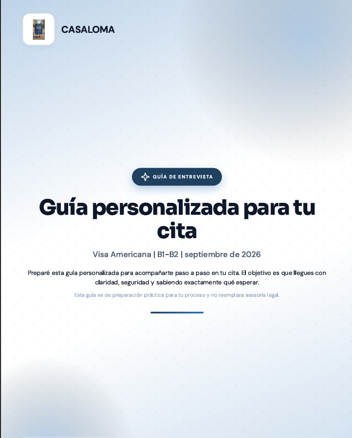 Portada de la guía descargable con la marca de la agencia y el título Guía personalizada para tu cita